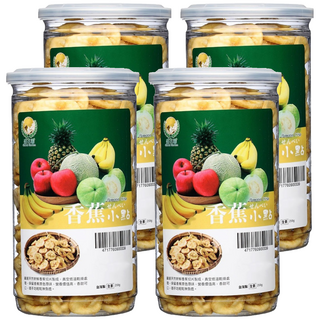 Global Garden 盛花園 香蕉脆片小點, 210g, 4罐