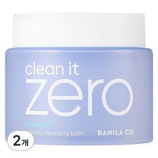 BANILA CO 芭妮蘭 Clean it ZERO零感肌瞬淨卸妝霜 積雪草舒緩款, 2罐, 180ml