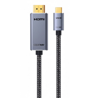 CODEWAY Type-C To HDMI 30Hz 4K影音傳輸線, 黑色, 1條, 2m