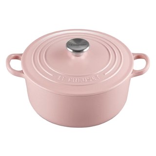 LE CREUSET 圓鐵鍋 附鋼頭鍋蓋 3.3L 22cm 甜心粉 烹飪鍋具 導熱均勻 家庭必備, 1個