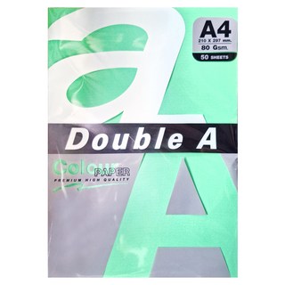Double A 影印紙 湖水綠 Greenbush 80gsm 50張, A4, 1包