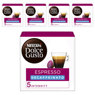 NESCAFE 雀巢咖啡 Dolce Gusto 多趣酷思 義式濃縮咖啡膠囊 低咖啡因, 5.5g, 16個裝, 5組