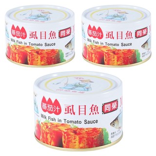 同榮 茄汁虱目魚, 入味好滋味, 色香味絕佳, 保證不含防腐劑,化學色素, 230g, 3罐