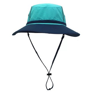 情侶款戶外涼感防曬登山帽 UPF50+ 遮蔽率≥99.9%, 藍邊天藍