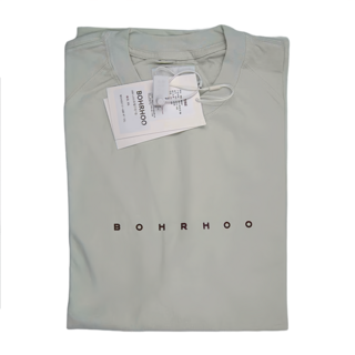 BOHRHOO 24SS 簡約字母印花短袖 冷白 XXL 100%棉