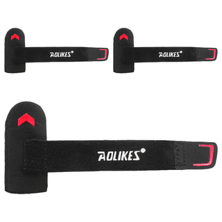AOLIKES 奧力克斯 綁帶加壓運動護指 黑色 M 男女通用, 3個
