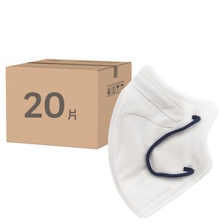 BABYBELLE 愛貝恩 立體成人醫用口罩 D2, 雪花白 + 深藍色, 20片, 1組