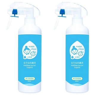 Water clean 水清淨 全方位抗菌液 350ml, 日本進口噴頭, 無添加酒精, 2瓶