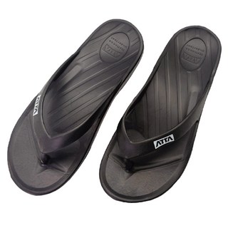 ATTA 運動風簡約夾腳拖鞋, 人體工學設計 足弓支撐 柔軟舒適 EVA材質 防水止滑, 8號, 黑色, 1雙