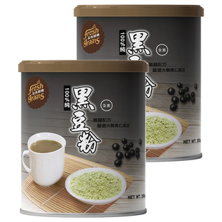 長青穀典 100%純黑豆粉 嚴選青仁黑豆 無糖配方 全素, 250g, 2罐