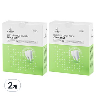 VITAHALO Daily New漱口水隨身包 柑橘薄荷香 60條入, 600ml, 2盒