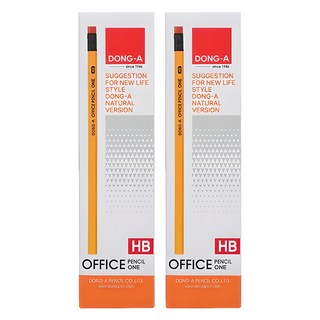 東亞 DONG-A OFFICE PENCIL ONE 辦公鉛筆 HB, 黃色, 24支