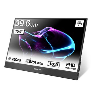 ZEUSLAP 攜帶型顯示器+螢幕保護貼, 39.6cm, Z15ST（顯示器）