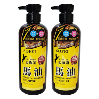 SOFEI 舒妃 北海道馬油 強效保濕柔潤 洗髮精, 600ml, 2瓶