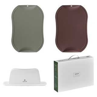 도블레 칼집 안나는 항균 도마 2종 + ABS스탠드 세트, 1세트, 도마 중 카키 + 중 버건디 + 스탠드