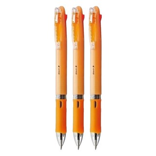 ZEBRA 斑馬牌 Clip-on slim 四色原子筆 橙 0.7 mm, 3支
