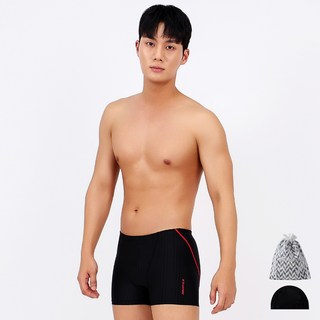 AQUATICA 男款4角泳褲 BAF03+泳帽+收納袋組