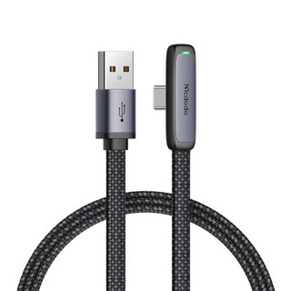 Mcdodo 麥多多 90° Type-C Super Charge Data Cable 100W快充, 1.2m, 黑色, 1條