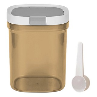 奶粉分裝盒 密封奶粉罐 附帶量勺, 茶色, 1個