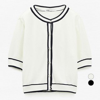 MIXXO 女款配色5分袖開襟衫