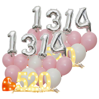 求婚後車廂 附打氣筒, D款 白色 + 粉色 + 紅色 + 銀色, 2個