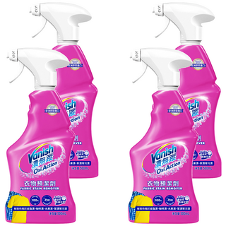 Vanish 漬無蹤 衣物預潔劑, 獨特噴嘴設計, 10倍活氧因子, 專業SGS認證, 500ml, 4瓶