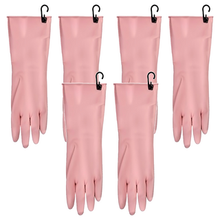 comet Kitchen 掛勾橡膠手套, 粉色, 大(L), 3雙