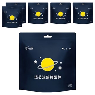 icon 愛康 透芯涼感褲型衛生棉, XL(臀圍90~115cm), 2片, 6包