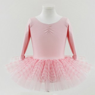 女童格紋按扣式芭蕾舞蓬蓬裙