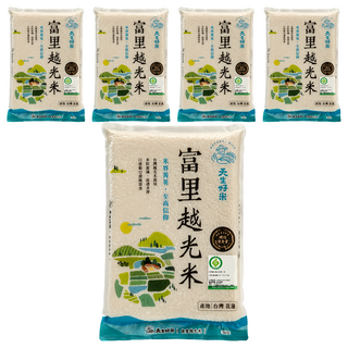 天生好米 富里越光米 台灣花蓮產地, 1.5kg, 5包, CNS二等