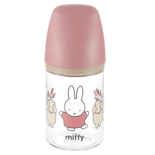 Richell 利其爾 寬口奶瓶 160ml 輕巧耐用 360度飲用 一體式奶嘴, Miffy 米非, 1個