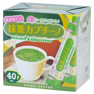 Seiko coffee 經典沖泡飲品 抹茶卡布奇諾風味, 12g, 40個裝, 1組