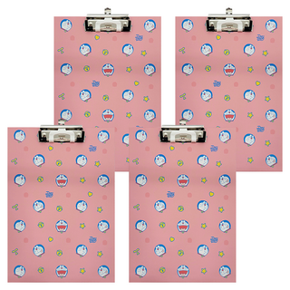 Lihwei 力韋 哆啦A夢板夾A4 附筆夾 23 x 32cm, 粉色, 4個