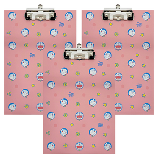 Lihwei 力韋 哆啦A夢板夾A4 附筆夾 23 x 32cm, 粉色, 3個