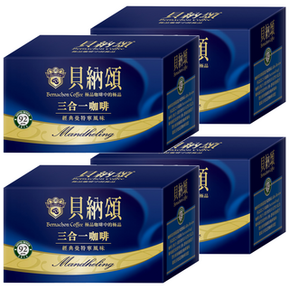 貝納頌 三合一咖啡 經典曼特寧風味, 18g, 25包, 4盒