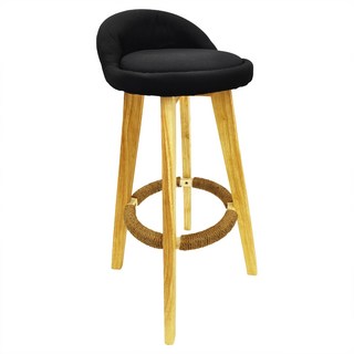 CFLY 實木旋轉高腳椅-70高 黑色 吧台椅, 1件