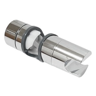 花灑組滑桿掛勾 台灣製造 專利品 360度可調 適用圓桿粗直徑範圍: 19~25mm 輕鬆安裝, 銀色, 1組