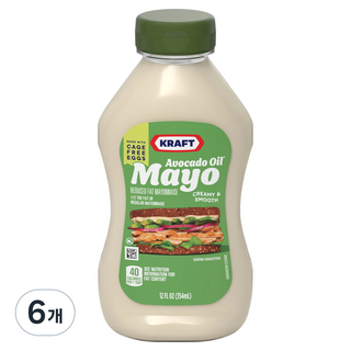 Kraft 卡夫 酪梨油美乃滋, 6個, 354ml