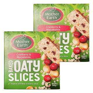 Mother Earth 紐西蘭 烘焙燕麥棒 蔓越莓夏威夷豆 6條, 2盒, 240g