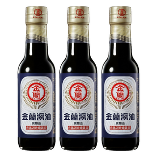金蘭 醬油 純釀造 非基因改造黃豆, 295ml, 3瓶