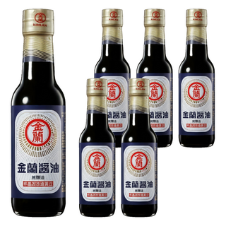 金蘭 醬油 純釀造 非基因改造黃豆, 295ml, 6瓶