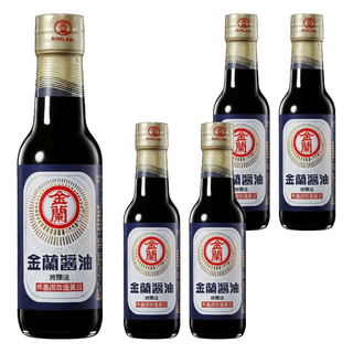 金蘭 醬油 純釀造 非基因改造黃豆, 295ml, 5瓶