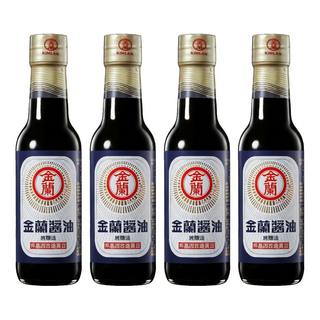 金蘭 醬油 純釀造 非基因改造黃豆, 295ml, 4瓶