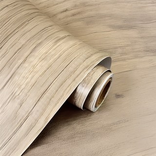 KOTI 日安生活 仿真木紋防水防油自黏壁紙牆貼廚房壁貼家具貼紙, 黃柚木紋