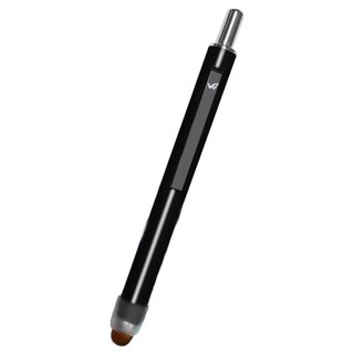 Ultra sensitivity 按壓式防刮觸控筆, 專利導電纖維布, 適用平板電腦/行動電話/手持裝置/電子書, 經典黑, 1個