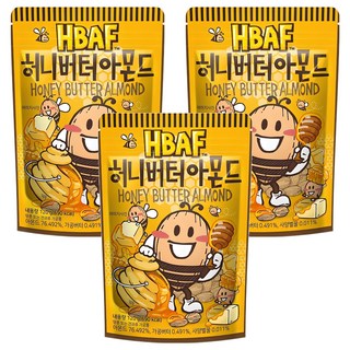 HBAF 杏仁果 蜂蜜奶油口味, 120g, 3包