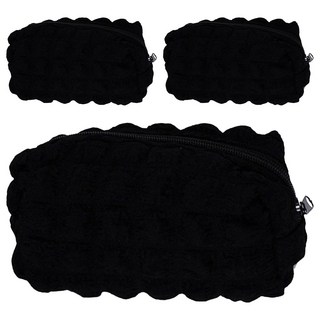 Office Planet 雲朵鉛筆盒/筆袋/多用途收納包, 黑色, 3個