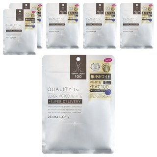 DERMA LASER 皇后面膜 VC100亮白 Set 奈米級美容成分 深層滲透, 7片, 6包