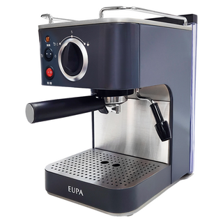 EUPA 15 Bar幫浦式高壓蒸汽咖啡機, Thermoblock電熱系統，Crema系統，義大利進口, TSK-1818, 深灰色