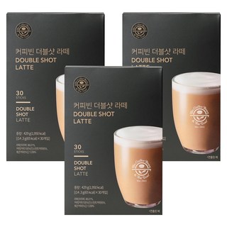 The Coffee Bean 雙倍濃縮即溶拿鐵, 14.3g, 30條, 3盒